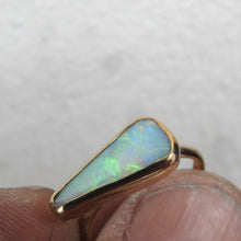 Load image into Gallery viewer, Lightning Ridge Solid White Opal Ring with Multi-Color