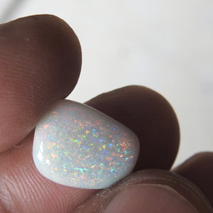 Made to Order 10k YG Ring with Solid Lightning Ridge Opal Multi-Color