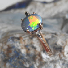 Load image into Gallery viewer, Lightning Ridge Black Opal Ring