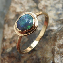 Load image into Gallery viewer, AUSTRALIAN BLACK OPAL RING