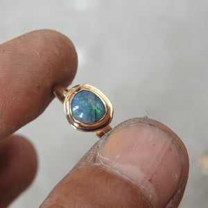 AUSTRALIAN BLACK OPAL RING