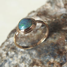 Load image into Gallery viewer, AUSTRALIAN BLACK OPAL RING
